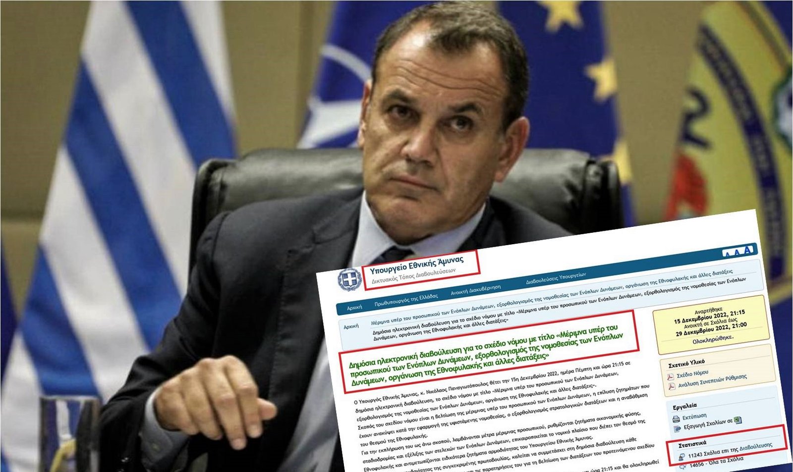 Νομοσχέδιο ΥΠΕΘΑ: Τα 11.243 σχόλια ε.ε. και ε.α. στελεχών στέλνουν ηχηρό μήνυμα στην κυβέρνηση ότι πρέπει να διορθωθεί άμεσα